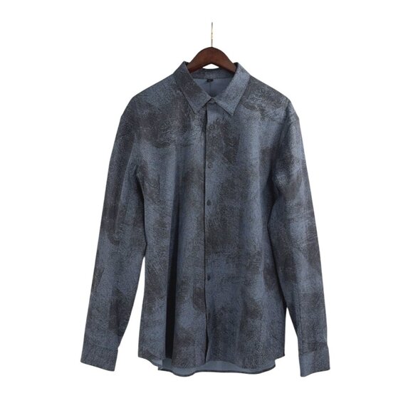 Lululemon Other - Lululemon Mens XXL Airing Easy Long Sleeve Shirt Button Up Pixel Blue Classic